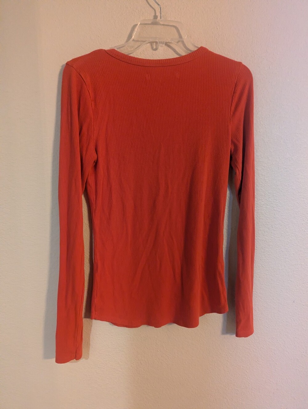 Abercrombie & Fitch Ribbed Henley Long Sleeve Top - Picture 3 of 3